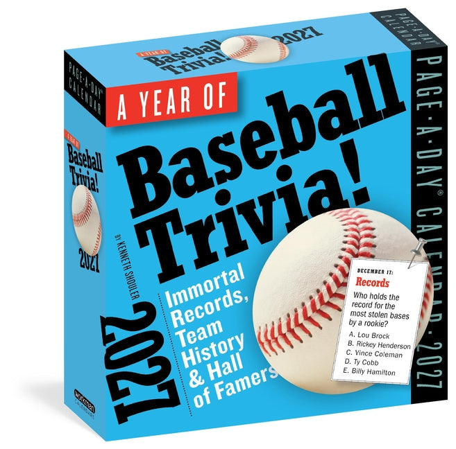 A Year of Baseball Trivia! Page-A-Day(r) Calendar 2027: Immortal Records, Team History & Hall of Famers